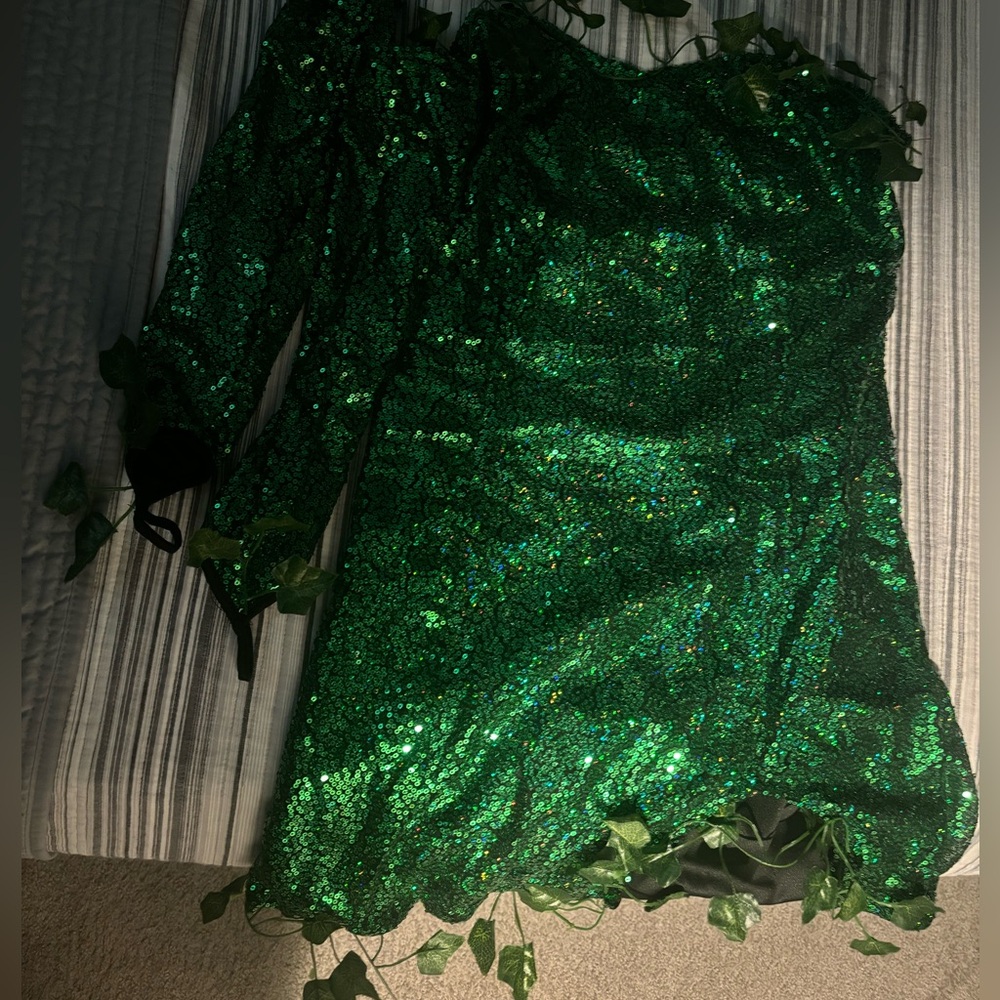 Amazon poison ivy outfit, green sequin, medium